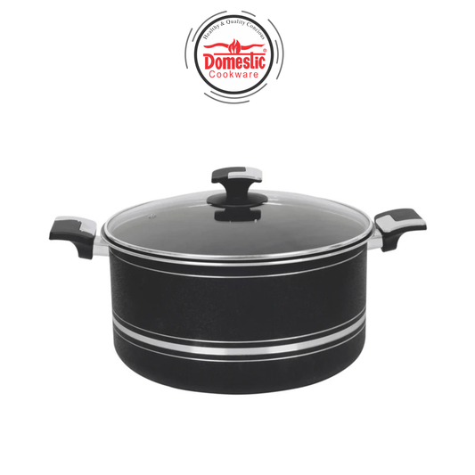 Nonstick Casserole (4-Layers Marble Coated) Kitchen / dining Domestic Cookware Black 22