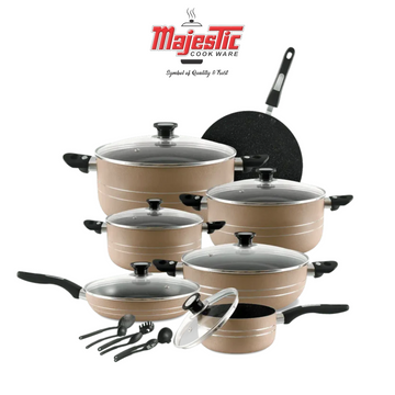 WONDER CHEF GIFT SET 19 Pcs (2-Layers Marble Coated)
