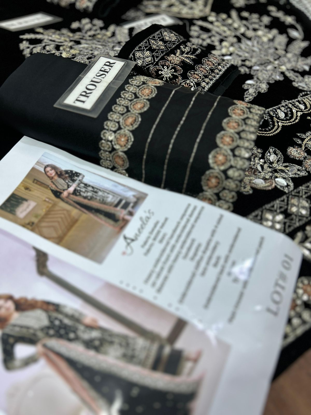 Aneelas Velvet & Chiffon Suit Heavy Embroidered