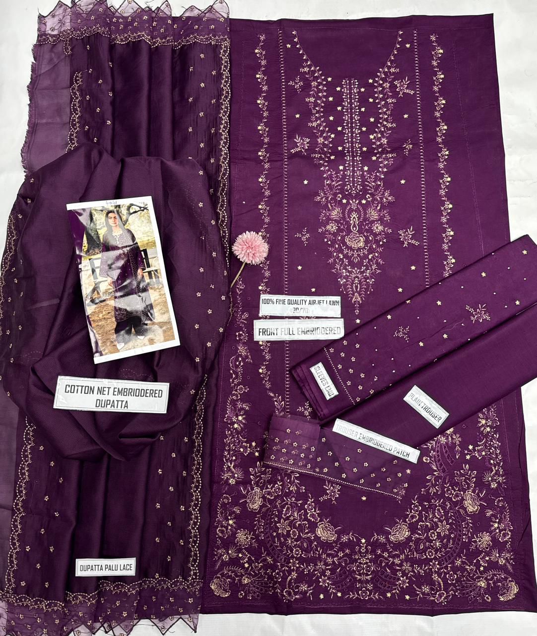 Batik 4041 | Luxury Embroidered 3-Piece Lawn