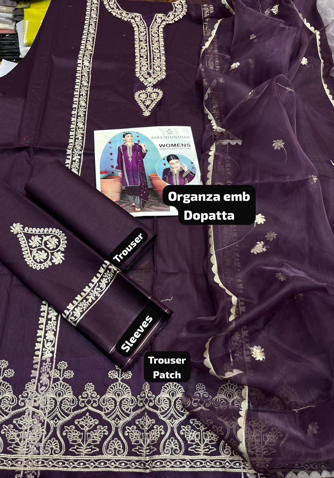 Zarashajahan Luxury Embroidered Lawn 3PC | 5024