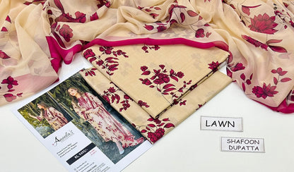 Premium 90/70 Lawn Collection – 3PC Digital Printed Suits with Chiffon Dupatta (Code: 5008)