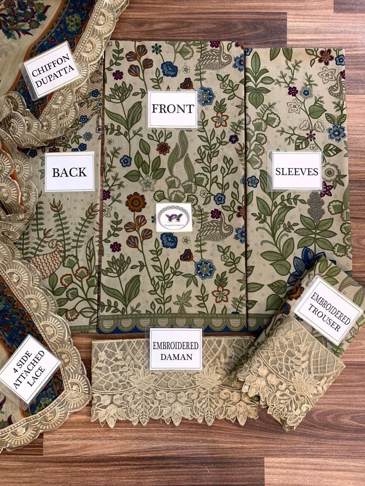 🔥 Maria B. M-Print 2025 Hit Design! (MBL-D-11) Embroidered Lawn with Cutwork Chiffon Dupatt