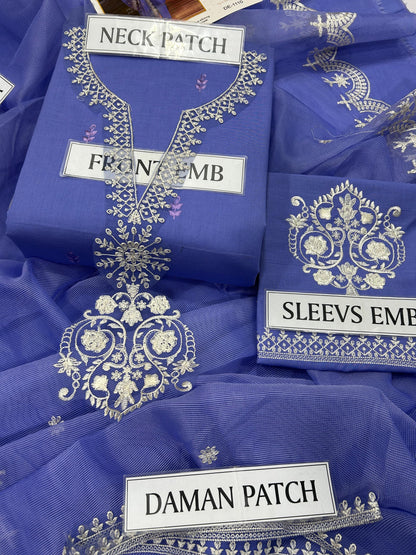 KOKUM Premium Lawn ✨ | D-1110 Heavy Embroidered with Khadi Border Dupatta