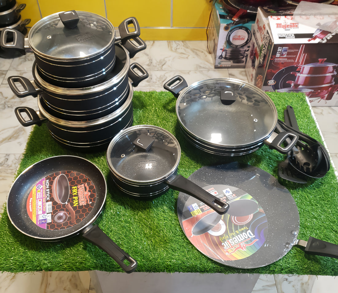 Non Stick Super Gift Set 18 PCS (3-Layers Marble Coated)